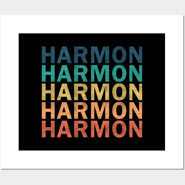 Harmon Name T Shirt - Harmon Vintage Retro Name Gift Item Tee Wall Art by henrietacharthadfield